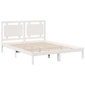vidaXL Cadre de lit extra long sans matelas 140x220 cm bois massif
