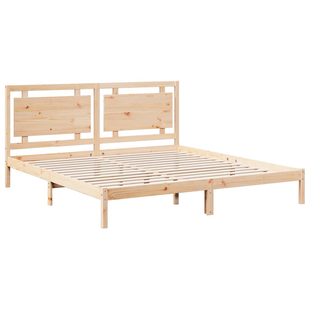 vidaXL Bedframe extra lang zonder matras massief hout 200x220 cm