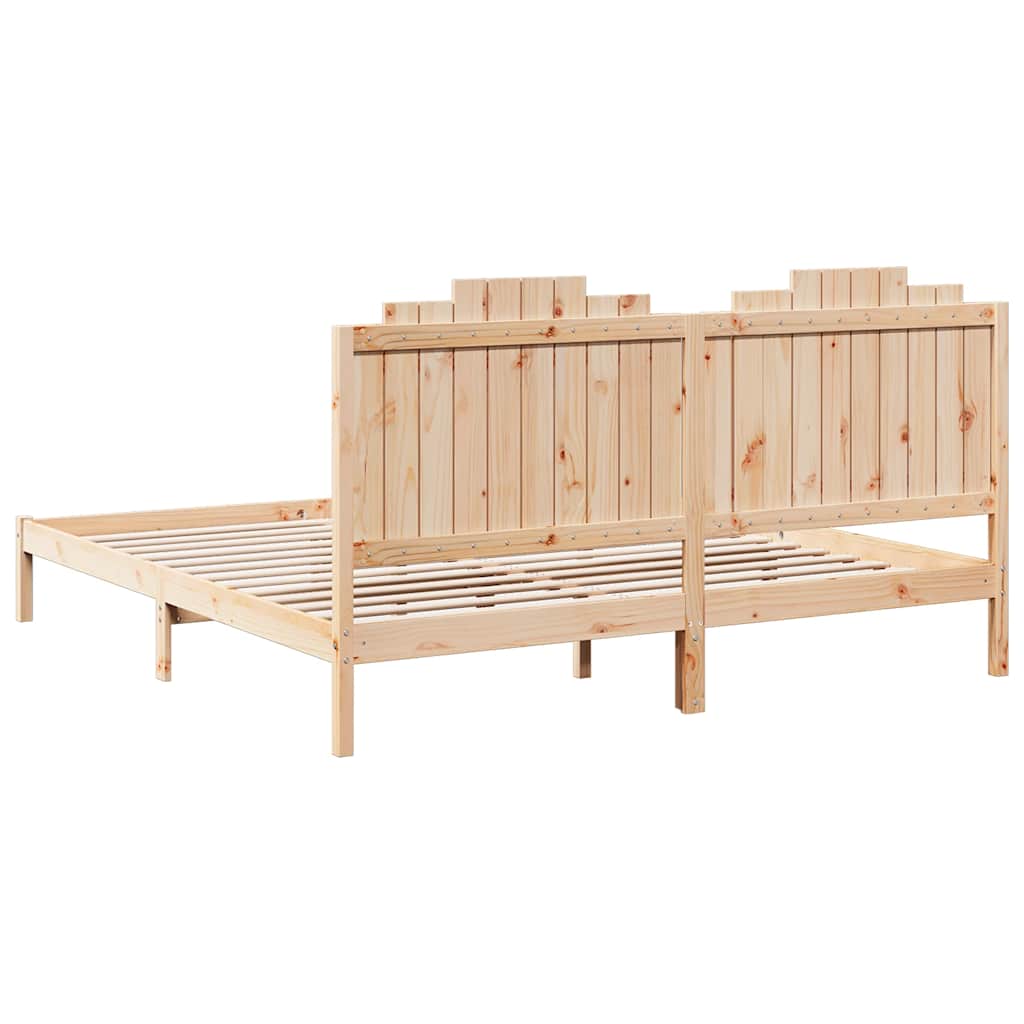 Bedframe extra lang zonder matras massief hout 200x210 cm image 6