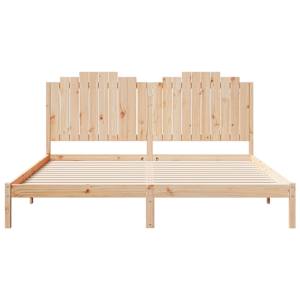 Prodloužený rám postele bez matrace 200 x 210 cm masivní dřevo - obrázek 4
