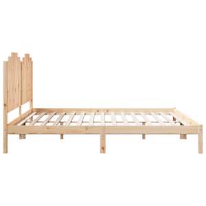 Prodloužený rám postele bez matrace 200 x 210 cm masivní dřevo - obrázek 5
