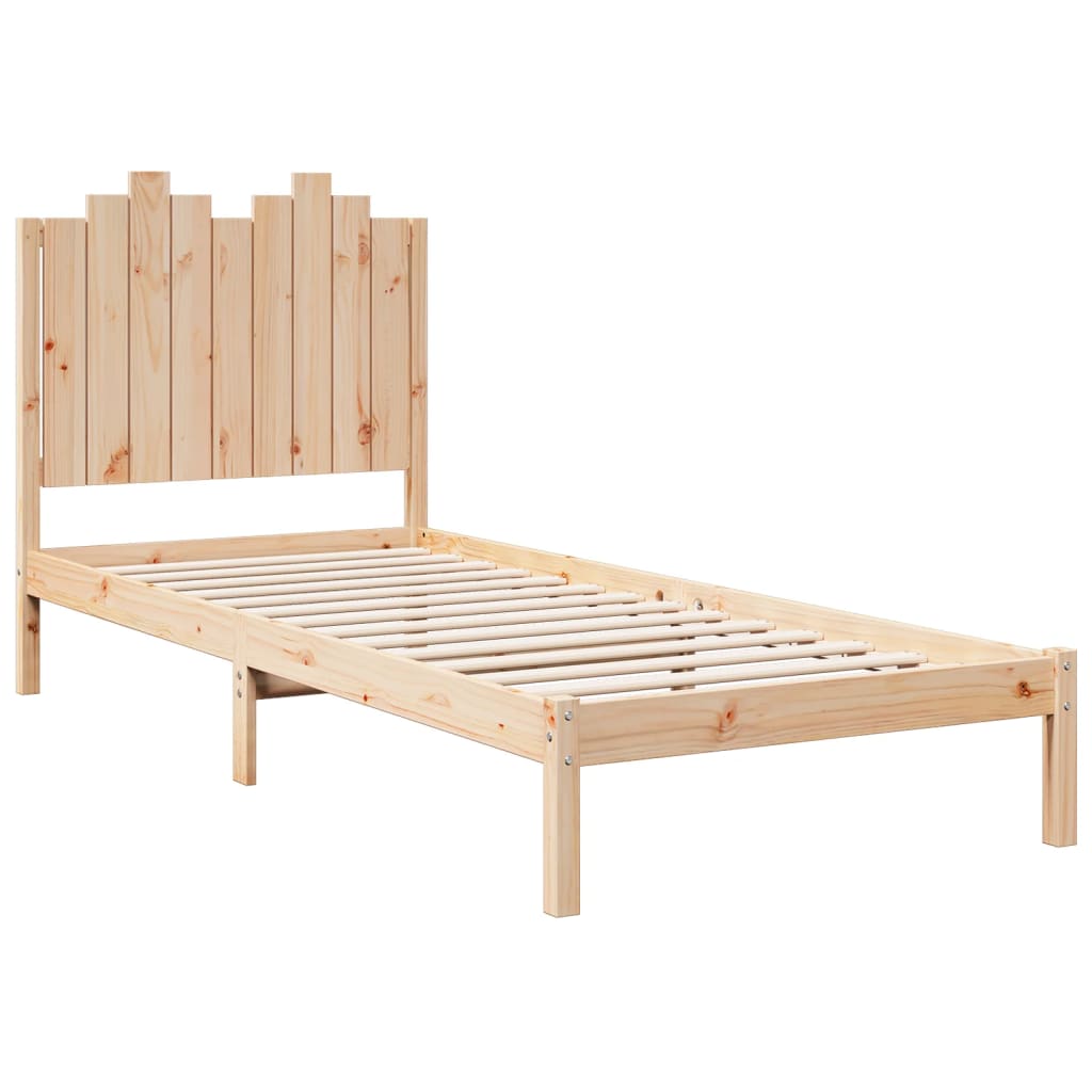 vidaXL Bedframe extra lang zonder matras massief hout 100x220 cm afbeelding