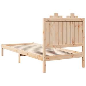 Prodloužený rám postele bez matrace 100 x 220 cm masivní dřevo - obrázek 6