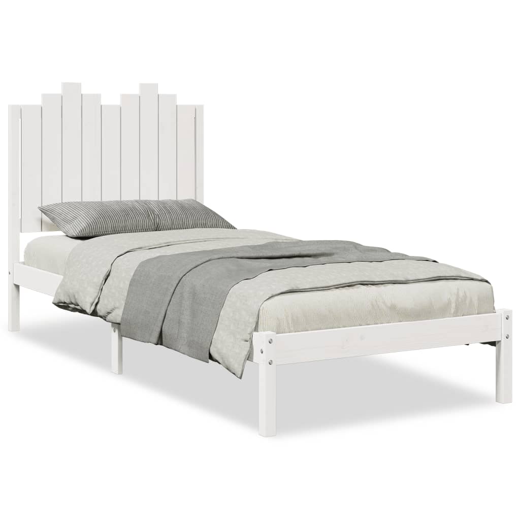 vidaXL Prodloužený rám postele bez matrace bílý 100 x 220 cm masiv