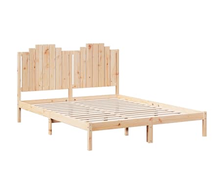 vidaXL Cadre de lit extra long sans matelas 140x220 cm bois massif