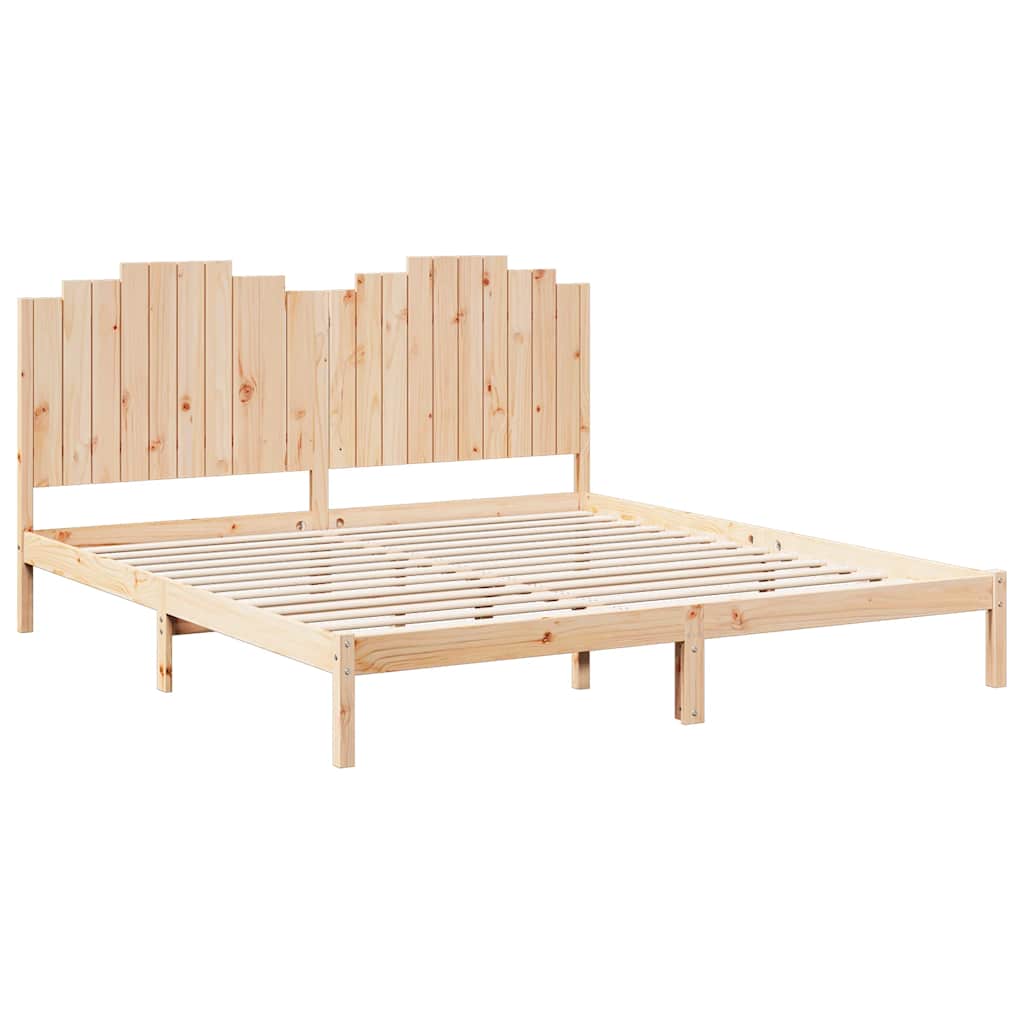 vidaXL Bedframe extra lang zonder matras massief hout 180x220 cm afbeelding