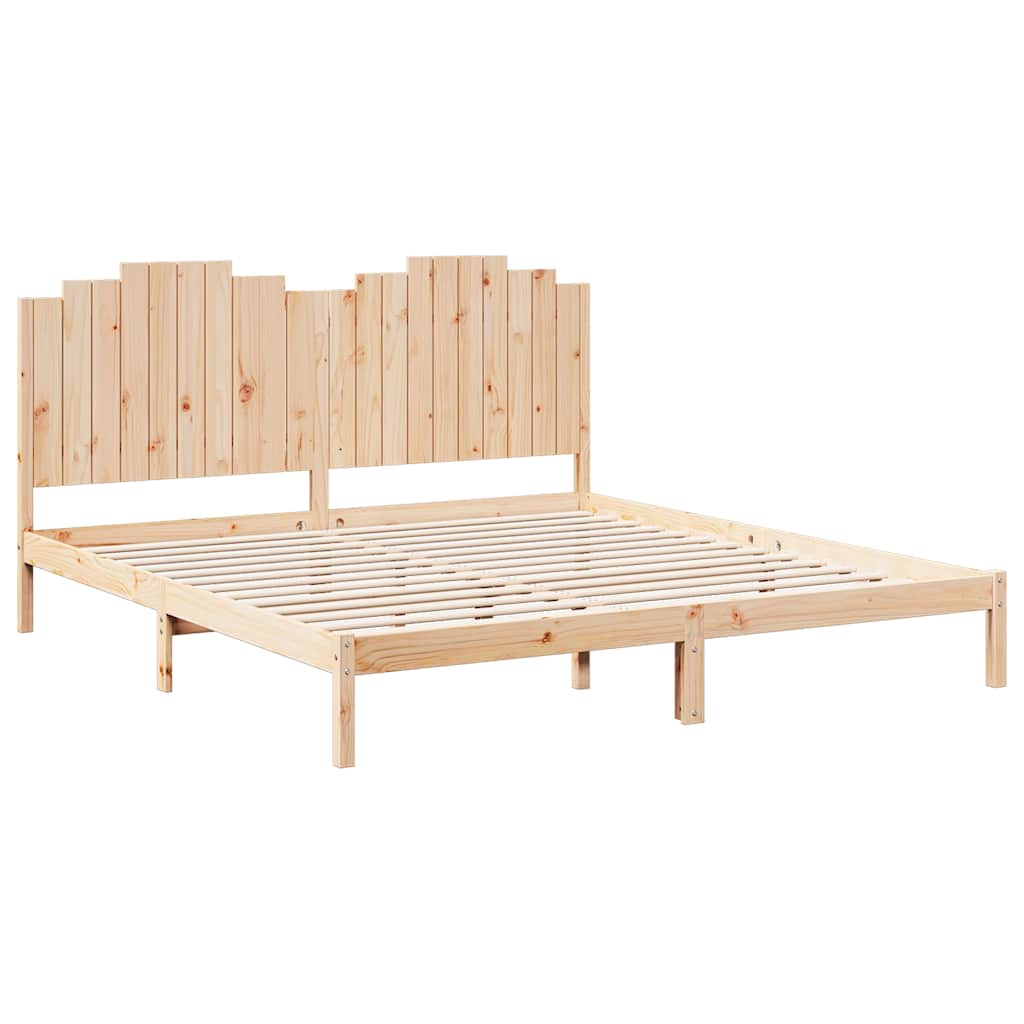vidaXL Sängynrunko erikoispitkä ilman patjaa 200x220 cm massiivipuu