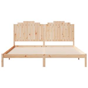 Prodloužený rám postele bez matrace 200 x 220 cm masivní dřevo - obrázek 4