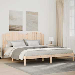 Prodloužený rám postele bez matrace 200 x 220 cm masivní dřevo - obrázek 1