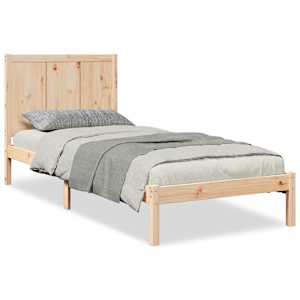 Prodloužený rám postele bez matrace 100 x 210 cm masivní dřevo - obrázek 2