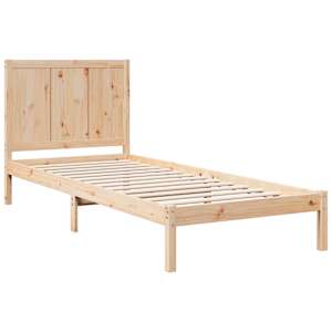 Prodloužený rám postele bez matrace 100 x 210 cm masivní dřevo - obrázek 3