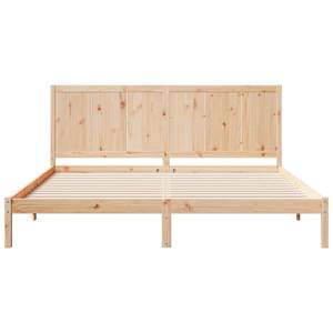 Prodloužený rám postele bez matrace 200 x 210 cm masivní dřevo - obrázek 4