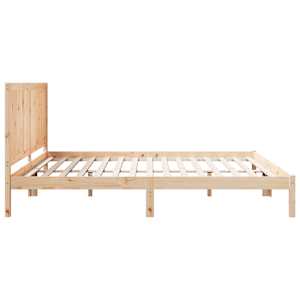 Prodloužený rám postele bez matrace 200 x 210 cm masivní dřevo - obrázek 5