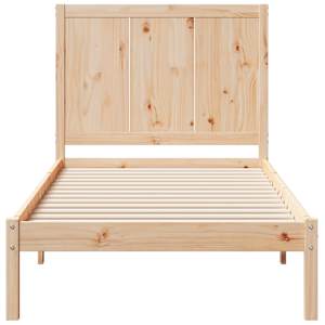 Prodloužený rám postele bez matrace 100 x 220 cm masivní dřevo - obrázek 4