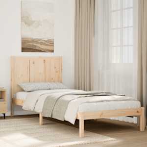 Prodloužený rám postele bez matrace 100 x 220 cm masivní dřevo - obrázek 1