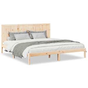 Prodloužený rám postele bez matrace 200 x 220 cm masivní dřevo - obrázek 2