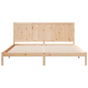 Prodloužený rám postele bez matrace 200 x 220 cm masivní dřevo - obrázek 4