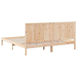 Prodloužený rám postele bez matrace 200 x 220 cm masivní dřevo - obrázek 6