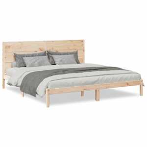 Prodloužený rám postele bez matrace 200 x 210 cm masivní dřevo - obrázek 2