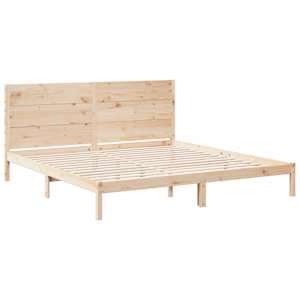 Prodloužený rám postele bez matrace 200 x 210 cm masivní dřevo - obrázek 3