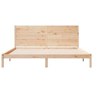 Prodloužený rám postele bez matrace 200 x 210 cm masivní dřevo - obrázek 4