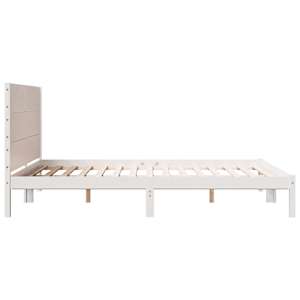 Prodloužený rám postele bez matrace bílý 140 x 220 cm masiv - obrázek 5