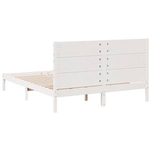Prodloužený rám postele bez matrace bílý 140 x 220 cm masiv - obrázek 6