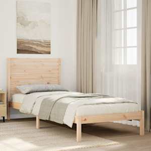 Prodloužený rám postele bez matrace 90 x 210 cm masivní dřevo - obrázek 1
