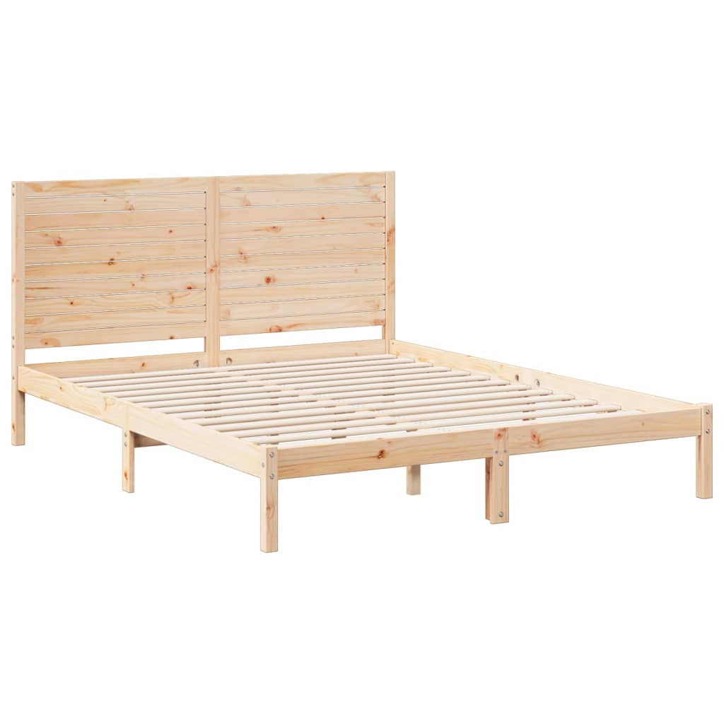 vidaXL Cadru pat foarte lung fără saltea, 140x210 cm, lemn masiv