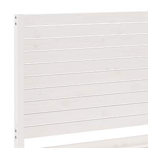 Prodloužený rám postele bez matrace bílý 140 x 210 cm masiv - obrázek 7