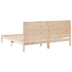 Prodloužený rám postele bez matrace 180 x 210 cm masivní dřevo - obrázek 6