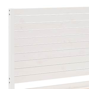Prodloužený rám postele bez matrace bílý 180 x 210 cm masiv - obrázek 7