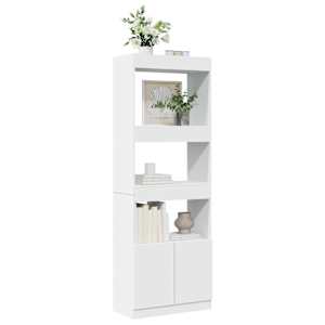 Skříň highboard bílá 63 x 33 x 180 cm kompozitní dřevo - obrázek 4