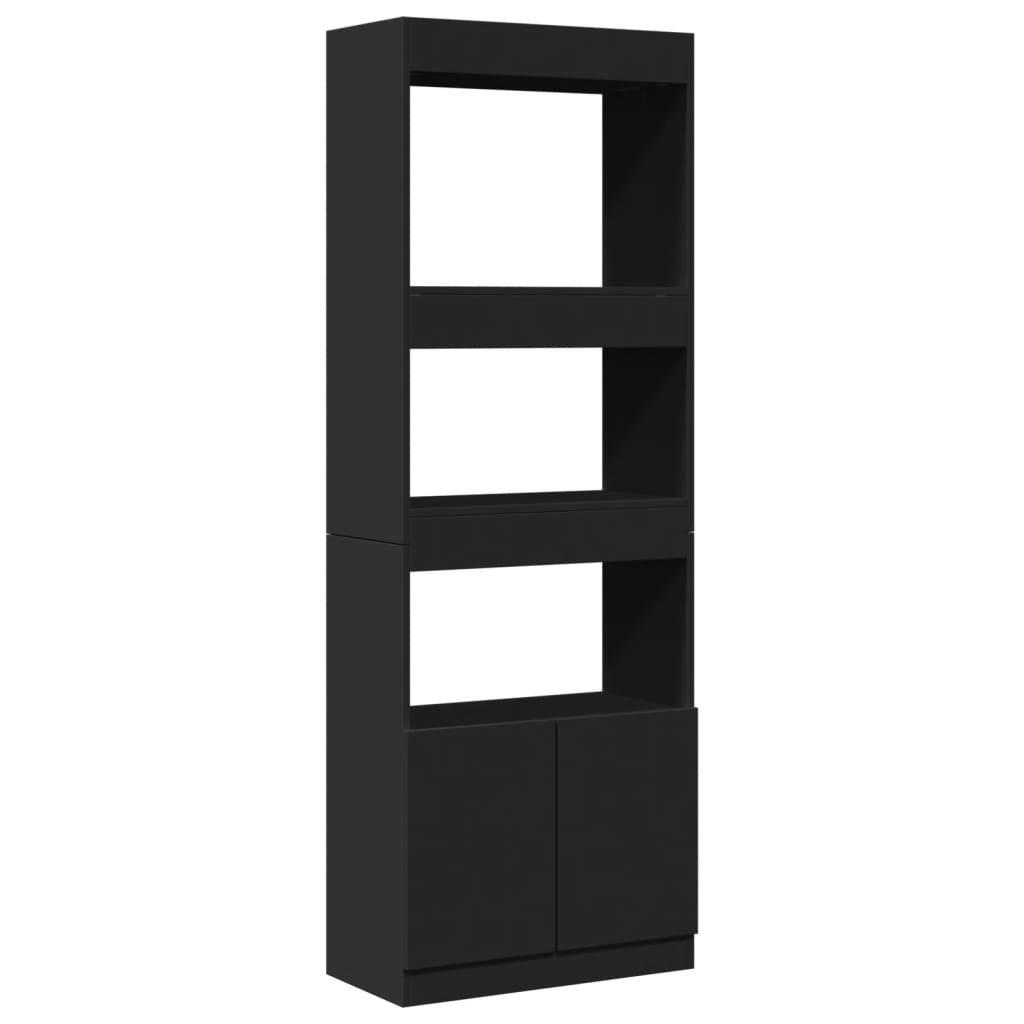 vidaXL Skříň highboard černá 63 x 33 x 180 cm kompozitní dřevo