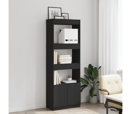 vidaXL h&oslash;jskab 63x33x180 cm konstrueret tr&aelig; sort