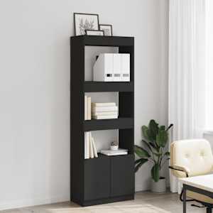 vidaXL h&oslash;jskab 63x33x180 cm konstrueret tr&aelig; sort