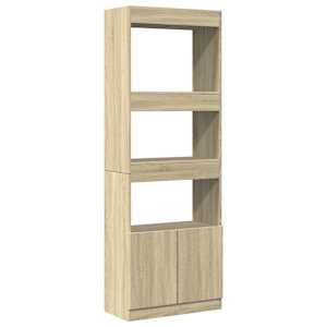 Skříň highboard dub sonoma 63 x 33 x 180 cm kompozitní dřevo - obrázek 2