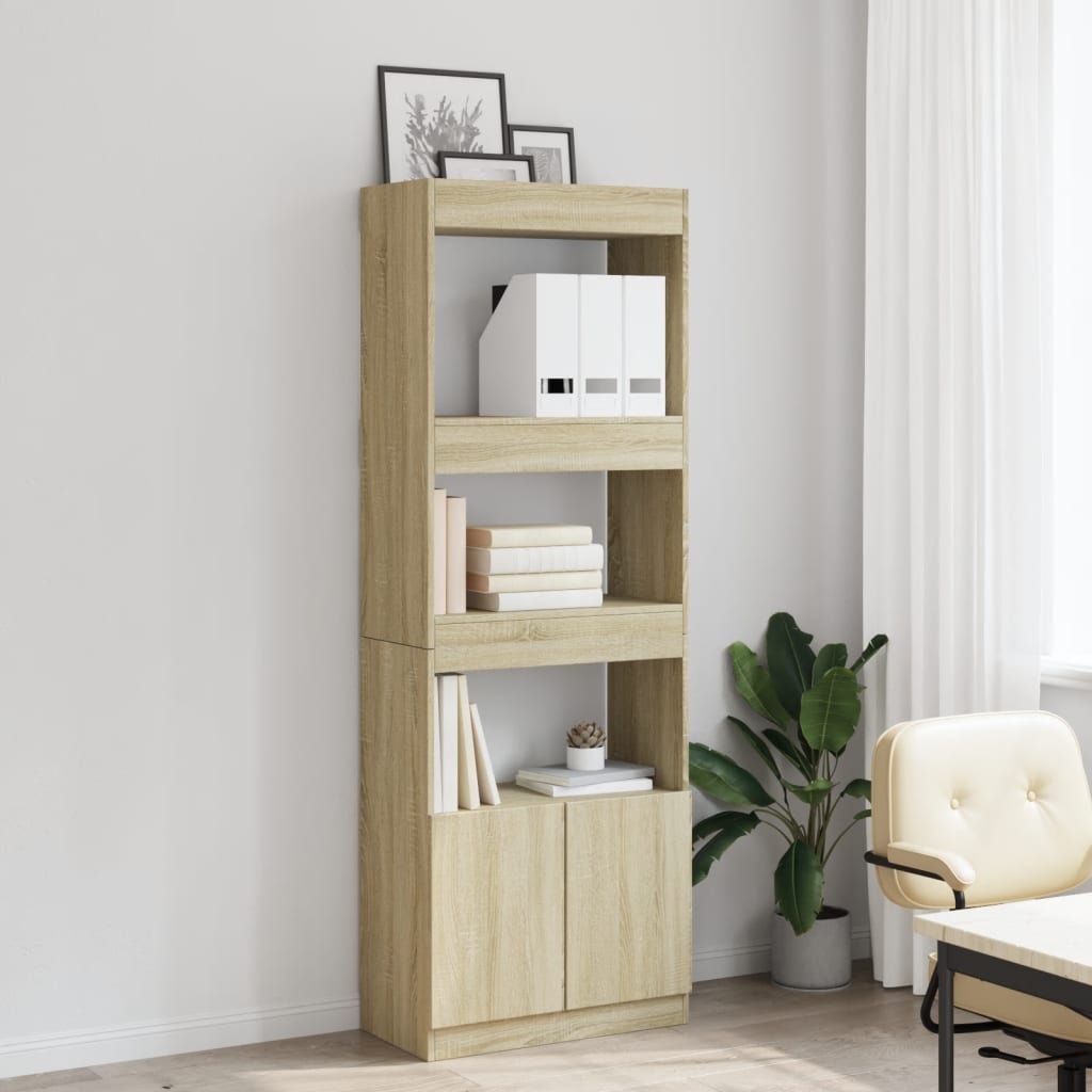 vidaXL Dulap înalt, stejar sonoma, 63x33x180 cm, lemn prelucrat