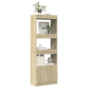 Skříň highboard dub sonoma 63 x 33 x 180 cm kompozitní dřevo - obrázek 4