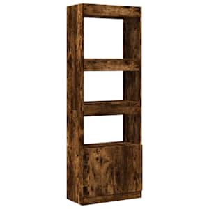 Skříň highboard kouřový dub 63 x 33 x 180 cm kompozitní dřevo - obrázek 2