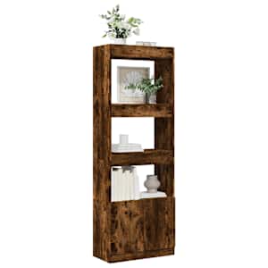Skříň highboard kouřový dub 63 x 33 x 180 cm kompozitní dřevo - obrázek 4