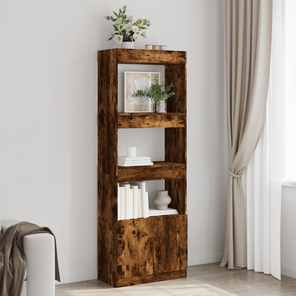 vidaXL Highboard 63x33x180 cm Räuchereiche Holzwerkstoff