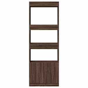 Skříň highboard hnědý dub 63 x 33 x 180 cm kompozitní dřevo - obrázek 5