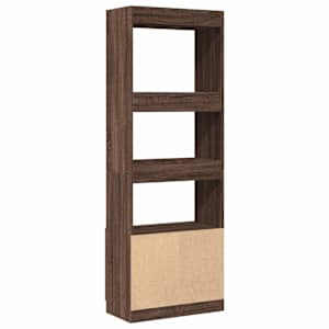 Skříň highboard hnědý dub 63 x 33 x 180 cm kompozitní dřevo - obrázek 7