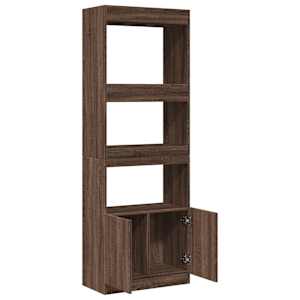Skříň highboard hnědý dub 63 x 33 x 180 cm kompozitní dřevo - obrázek 8