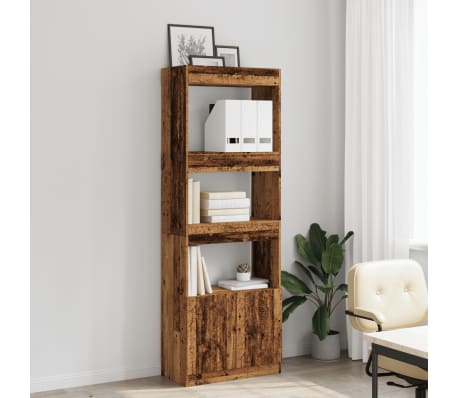 vidaXL h&aacute;r sk&aacute;pur Vi&eth;arlitur 63x33x180 cm Samsettur Vi&eth;ur