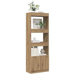 vidaXL Dulap &icirc;nalt, stejar artizanal, 63x33x180 cm, lemn prelucrat