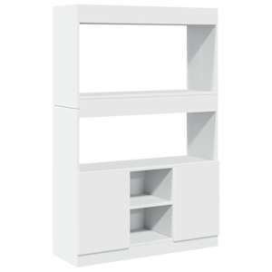 Skříň highboard bílá 92 x 33 x 140 cm kompozitní dřevo - obrázek 2
