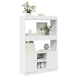 Skříň highboard bílá 92 x 33 x 140 cm kompozitní dřevo - obrázek 4