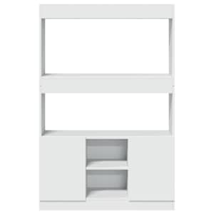Skříň highboard bílá 92 x 33 x 140 cm kompozitní dřevo - obrázek 5